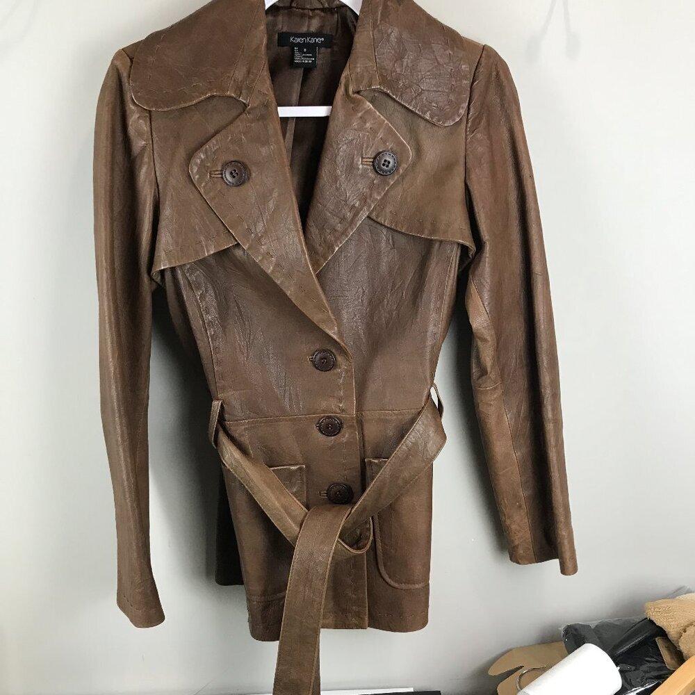 Karen Kane Tan leather Jacket Size S